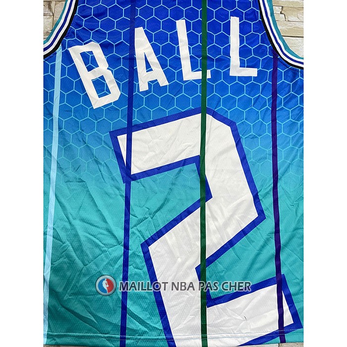 Maillot Charlotte Hornets Lamelo Ball NO 2 Mitchell & Ness Big Face Vert